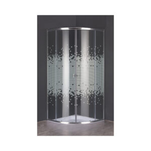 Astra White Dots Quarter Round Shower Door (900 x 900)